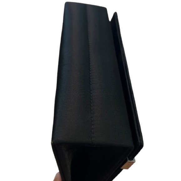 Valerie Stevens Satin Evening Bag Rhinestones Clutch Shoulder Strap Mirror - Picture 5 of 7